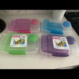 4 Bento Boxes food containers 1.76L by Sistema